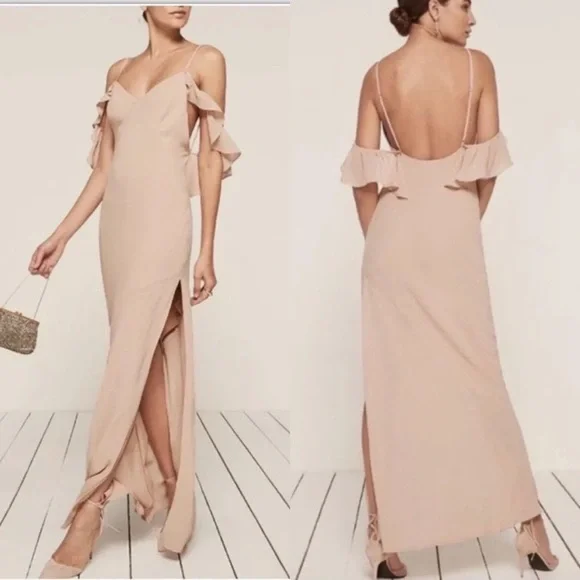 Reformation | Dresses | Reformation Ferrara Bridesmaid Dress Champange |  Poshmark